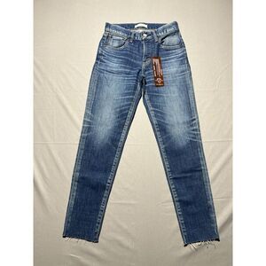 Moussy Vintage Japan Sustainable Streetwear Warren‎ Midrise Sz 24 Selvedge Jeans